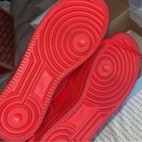 Red 2021 Nike AF1s New in box 6.5Y - Picture 6 of 8